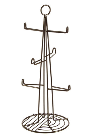 Vertex Black Nickel Finish 6 Cup Mug Tree