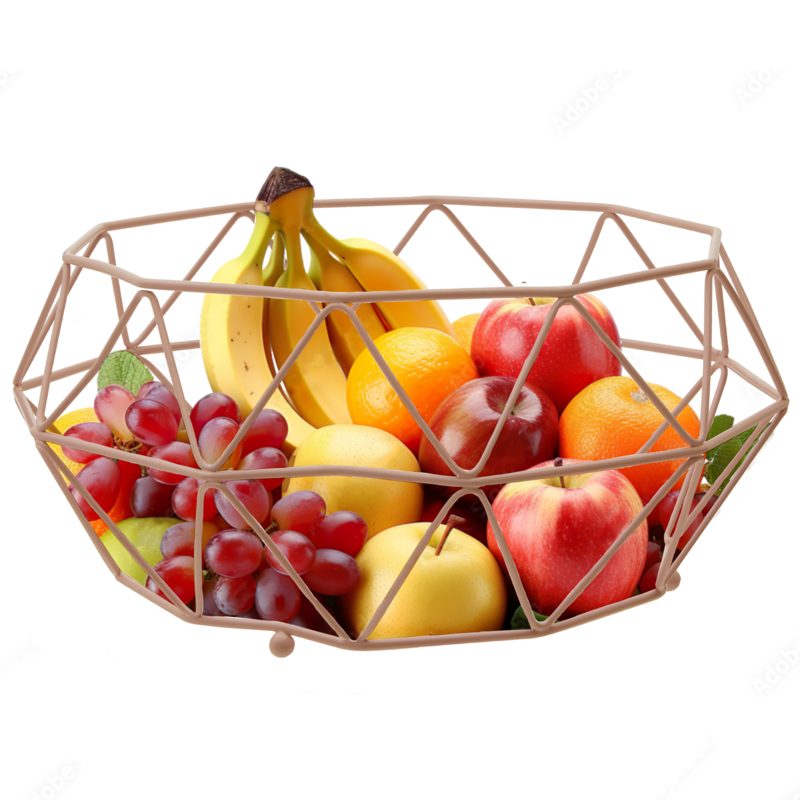 Vertex Pink Fruit Basket With Ball Feet