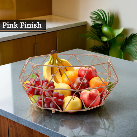 Vertex Pink Fruit Basket With Ball Feet