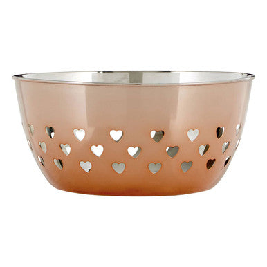 Hollis Hearts Design Rose Gold Bowl
