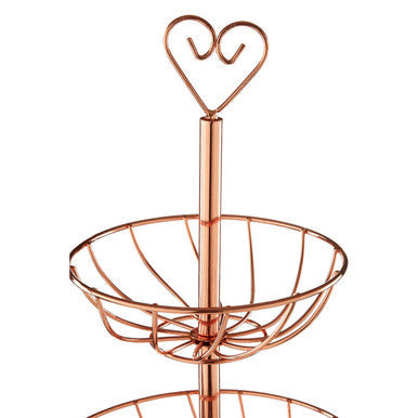 Kuper 3 Tier Rose Gold Finish Fruit Basket