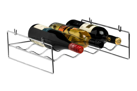4 Bottles Chrome Wine Rack With Side Handles
