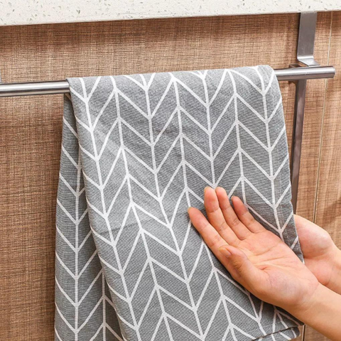Over Door Kitchen Towel Hanging Rail
