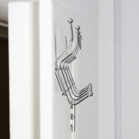 Chic Ten Hook Over Door Chrome Hanger