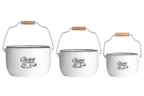 La Cuisine De Mere Set of 3 Storage Pots