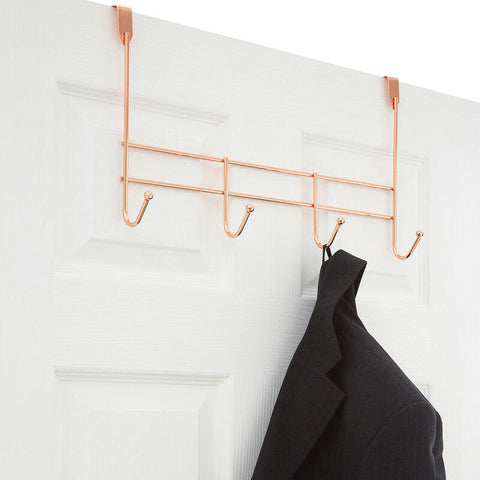 4 Hook Rose Gold Over Door Hanger