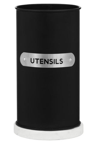 Liberty Black Enamel Utensil Holder