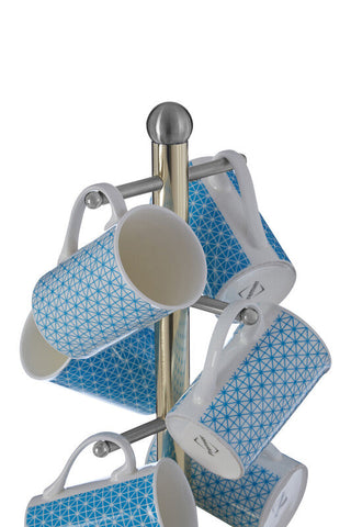 Hirano 6 Cup Gold Finish Mug Tree