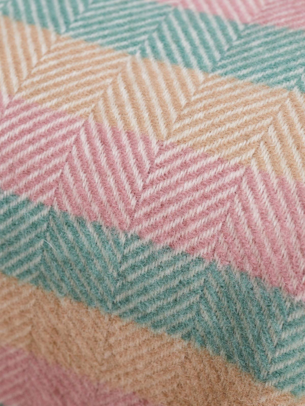 Stripe Pure New Wool Throw - Summer Breeze