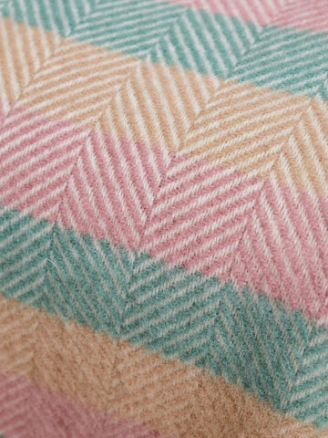 Stripe Pure New Wool Throw - Summer Breeze