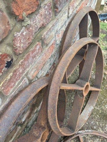 Large Cambridge Roller Wheels / Antique Salvage / Shepherds Hut Wheels Set Of 4