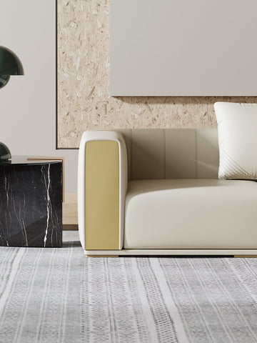 Daly Three Seater Sofa, Real Leather