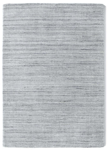 Fine Stripes Silver Grey Wool Rug