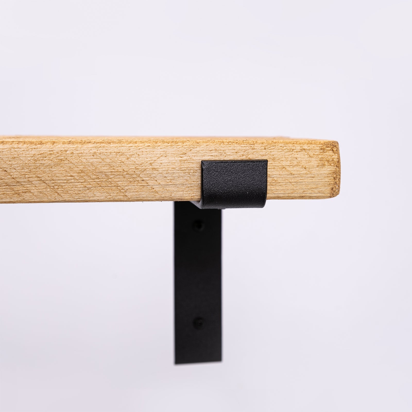 Living Room Shelving - Wooden Shelf Black Brackets