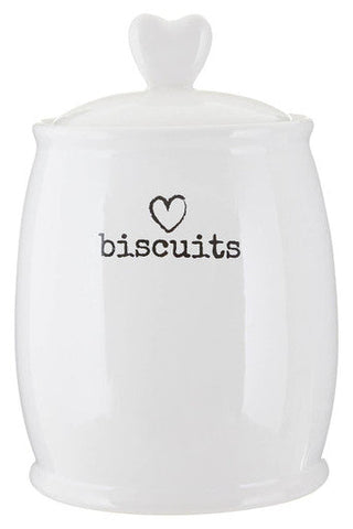 Charm White Dolomite Biscuit Canister