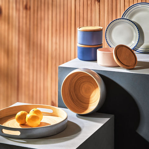 Avie  Saturn 12 Piece Blue Dinner Set
