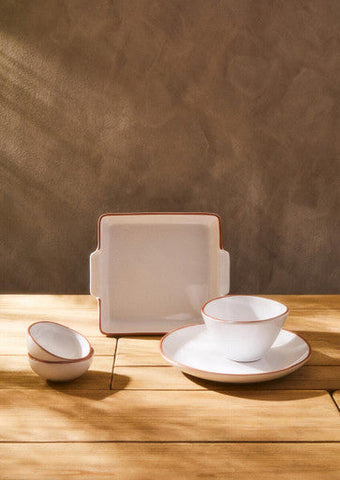 Calisto Terracotta White Glazed Cereal Bowl
