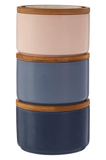 Fenwick Set Of 3 Stacking Canisters