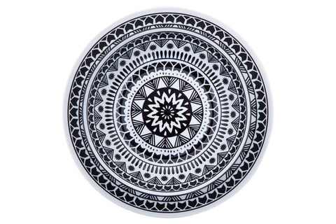 Maya 12 Piece Black And White Dinner Set