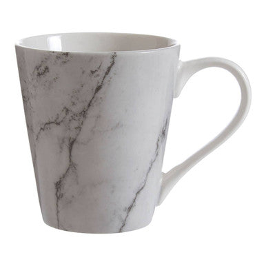 Avie 16Pc White And Grey Marble Effect Dinner Set
