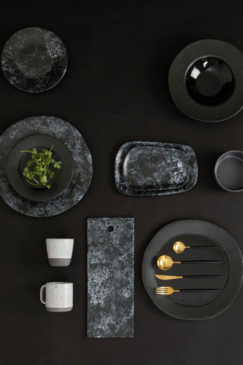Hygge Small Black Marble Effect Serving Platter
