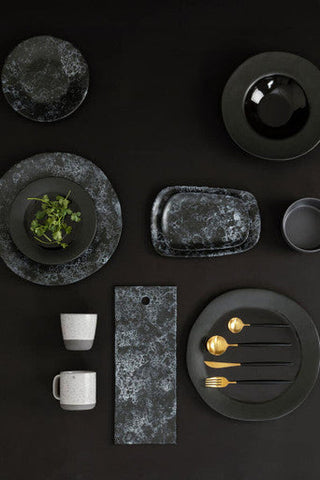 Hygge Small Black Marble Effect Serving Platter