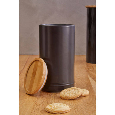 Fenwick Black Large Stoneware Canister