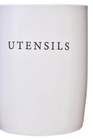 Farmhouse Cream Utensil Holder