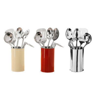 Bosna 5 Piece Stainless Steel Kitchen Utensils Set with Holder
