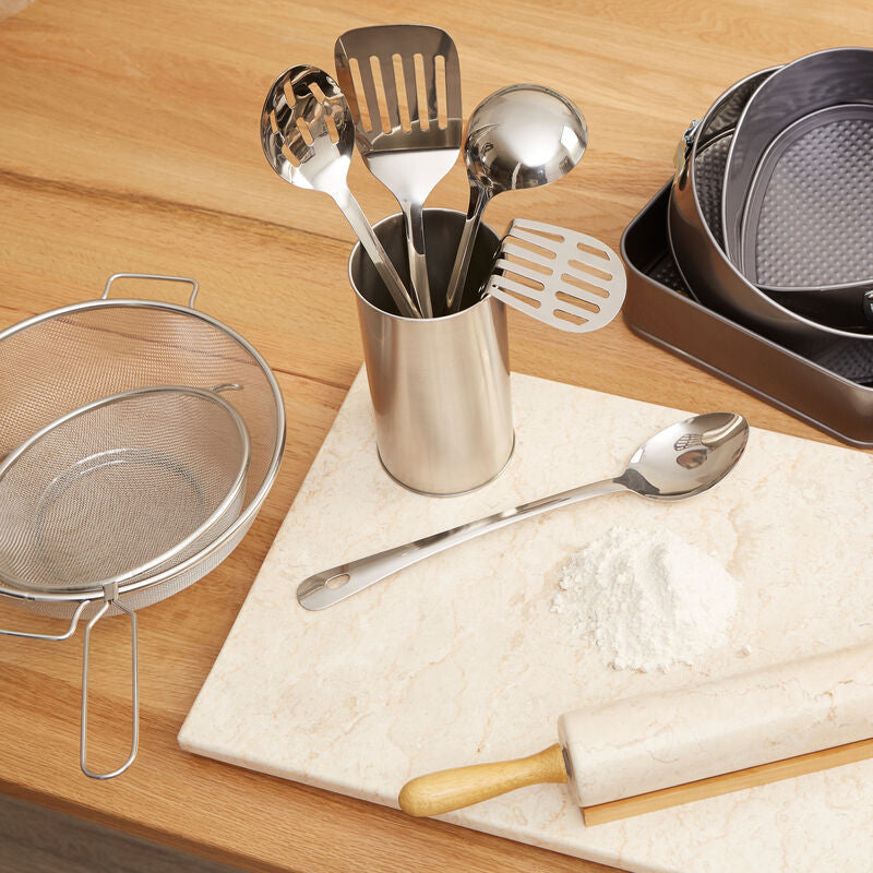 Bosna 5 Piece Stainless Steel Kitchen Utensils Set with Holder
