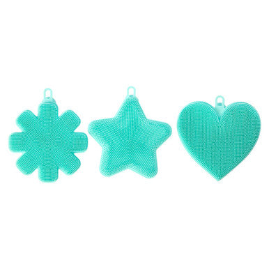 Mimo Set of 3 Teal Silicone Dish Scrubbers