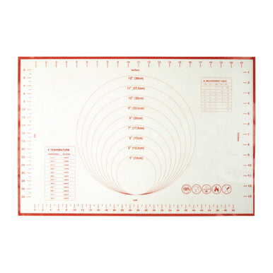 From Scratch Red Trim Baking Mat