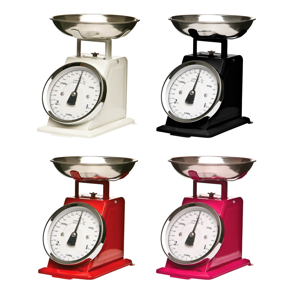 Olivier 3kg Matt Black Retro Kitchen Scale