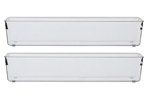 Romm Set Of Two Large Clear Kitchen Organisers