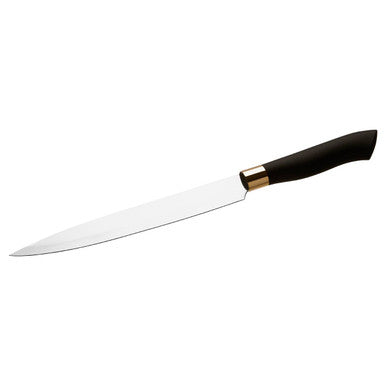 Corsico 11 Piece Black and  Gold Knife Set with Block