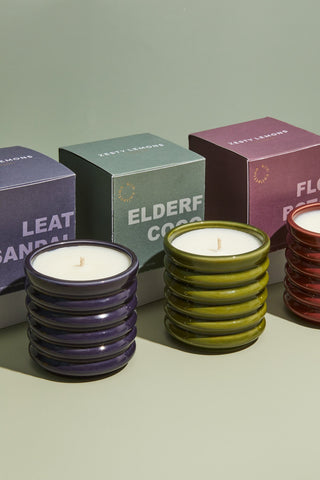 Contemporary Kiln Navy Candle - Leather & Sandalwood