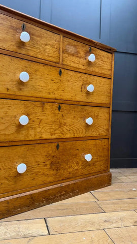 Antique Pine Chest of Drawers Victorian Country House Storage