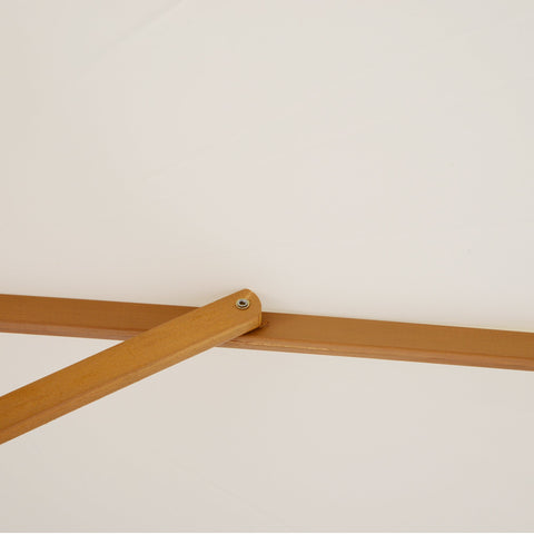 Outsunny 2.5m Wood Garden Parasol Sun Shade Patio Outdoor Wooden Umbrella Canopy Cream White