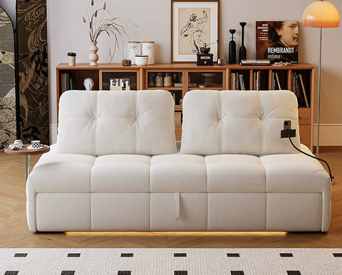 Ivanov Two Seater Sofa Bed, With Side Smart Phone Holder