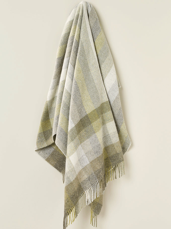 Woodale Pure New Wool Shetland Throw - Olive