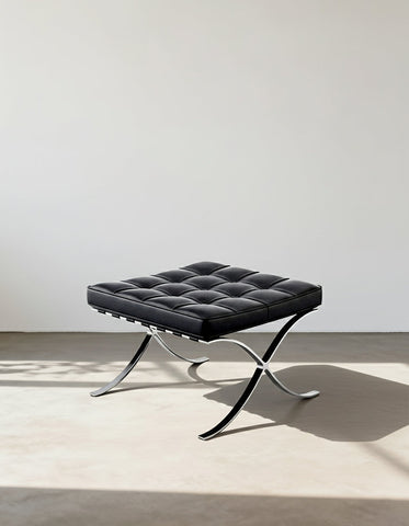Barcelona Ottoman, Real Leather