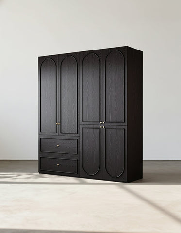 Novak Large Wardrobe, 2 Door Wardrobe, More Sizes, Black