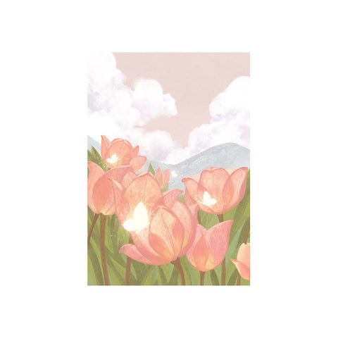 Healing Style Bedroom Mural Wall Art, Rectangle