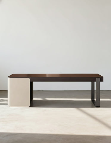 Torres Office Desk With Storage, Wood