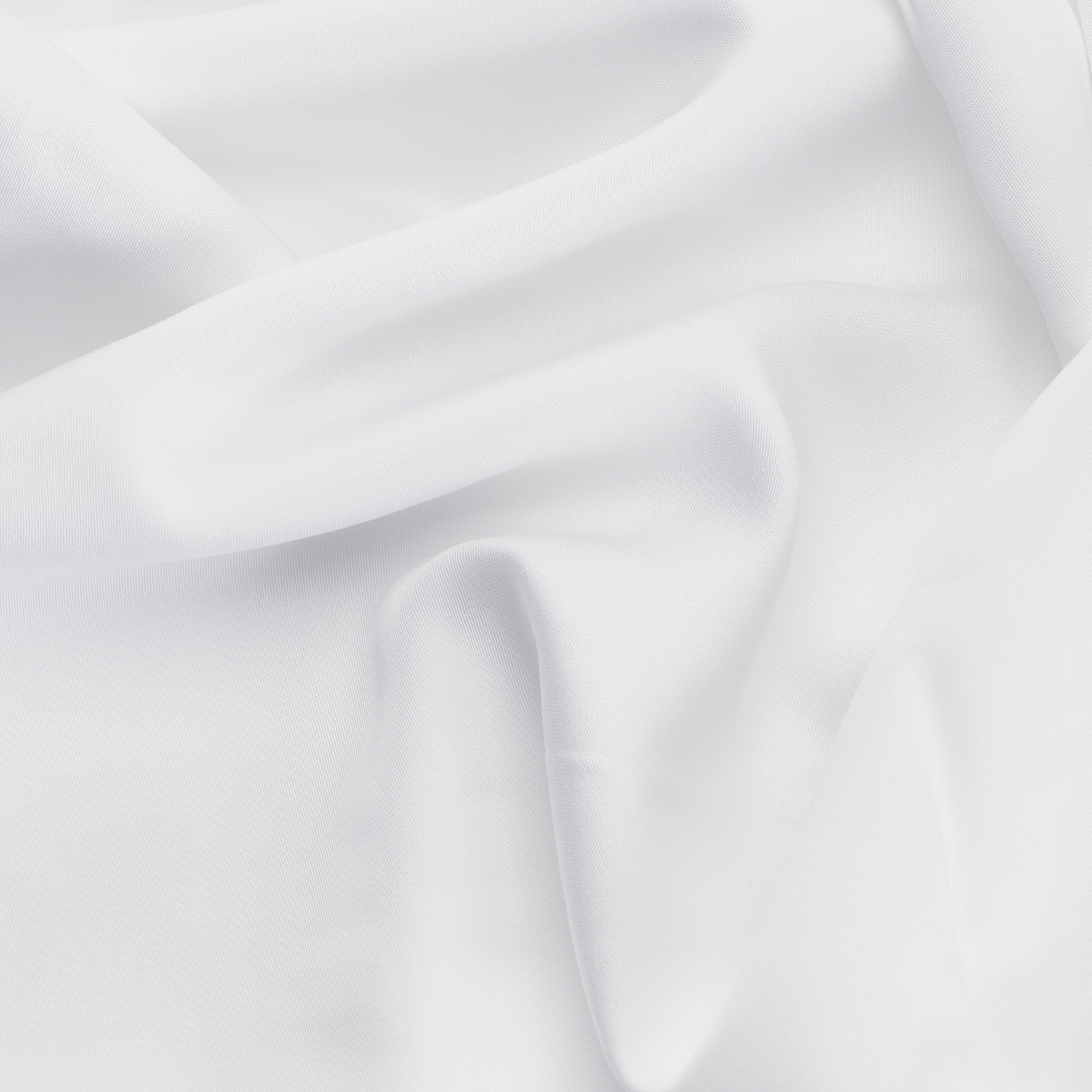 White 100% organic bamboo silk duvet cover with smooth texture and subtle sheen showing gentle folds