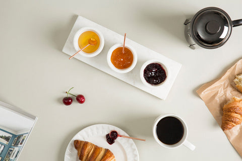 Monzaro Marble Dip Bowls With Board Set