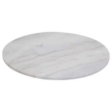 Kindia Round White Marble Lazy Susan
