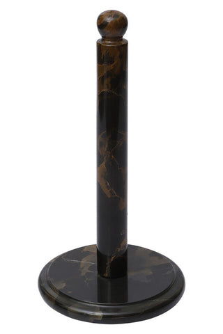 Marmore Black And Gold Marble Kitchen Roll Holder