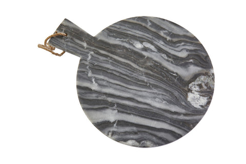 Marmore Grey Marble Round Paddle Serving Board