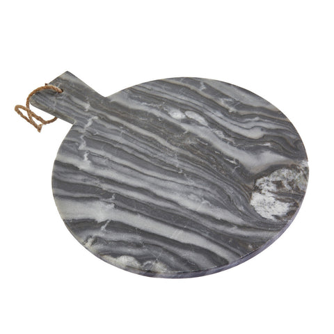 Marmore Grey Marble Round Paddle Serving Board